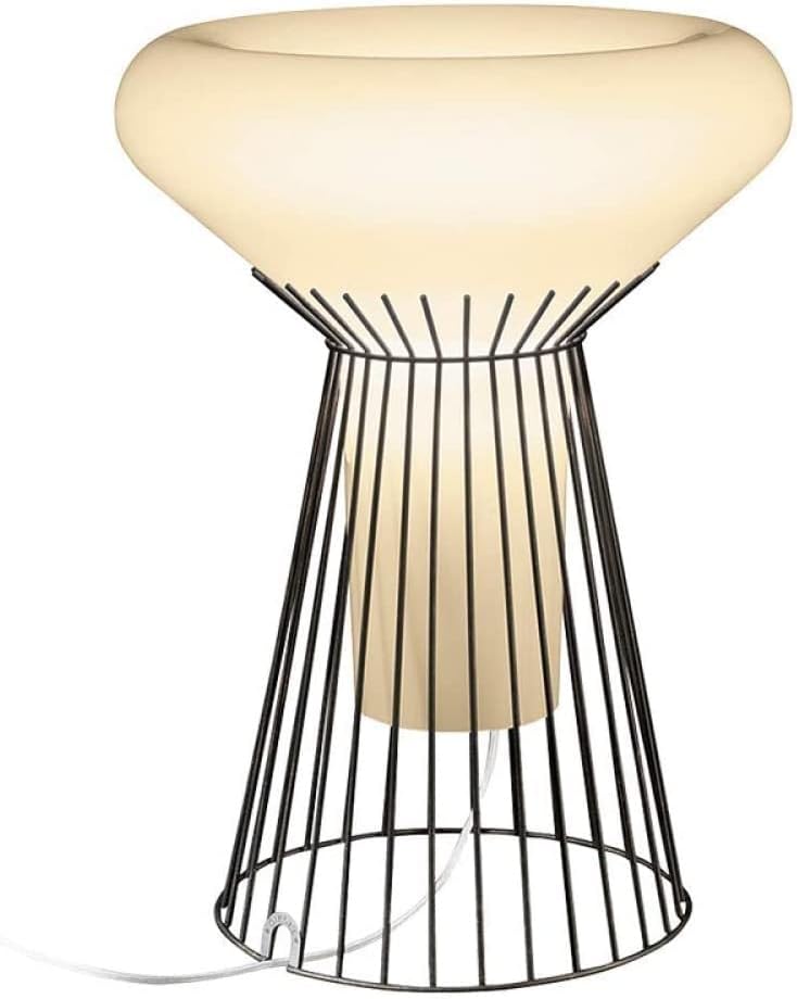 LED noćna lampa E27 nordijska metalna baza tablična lampica modna stakla Noćna lampica Jednostavna spavaća soba Noćni lampica Dizajnerska