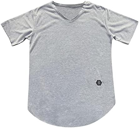HDDK MENS Slim Fit V izrez T-majice kratki rukav Sportska osnovna casual tee majica Summer Young Yeens Atletski vrhovi