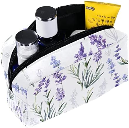 Toaletna torba, putna šminka kozmetička torba za žene muškarci, pastoralni cvijet ljubičasta lavanda Vintage