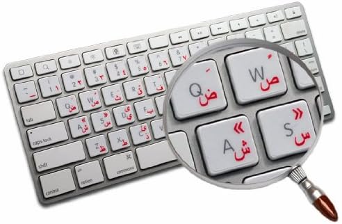 Arapska Apple tastatura naljepnica sa crvenim slovima na prozirnoj pozadini za Desktop, Laptop I Notebook