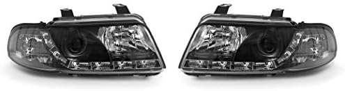 V-MAXZONE dijelovi farovi VR-1119 prednja svjetla auto lampe Auto svjetla prednja svjetla prednja svjetla prednja svjetla prednja svjetla prednja svjetla prednja svjetla prednja svjetla sa strane vozača i suvozača kompletan Set prednja svjetla dnevna svjetlost crna kompatibilna sa Audi A4 1999 200