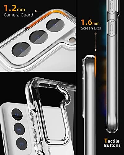 CaseBorne Armadillotek kompatibilan sa Samsung Galaxy S22 + Plus 5G futrolom, testirano na testirano vojnoj razredu] tvrdo jasno s mekom rubom - čistom jasnim