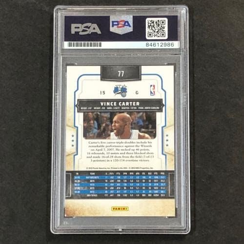 2009-10 Klasika Košarka 77 Vince Carter potpisana kartica Auto PSA / DNA plovila MA - košarkaške kancelarije Rookie kartice