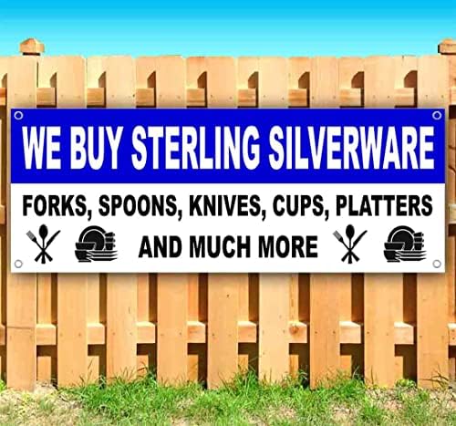 Kupujemo banner Sterling Silverware 13 oz | Ne-tkanina | Vinil teški vinil Jednokrevetni s metalnim grombotama | Trgovina na malo,