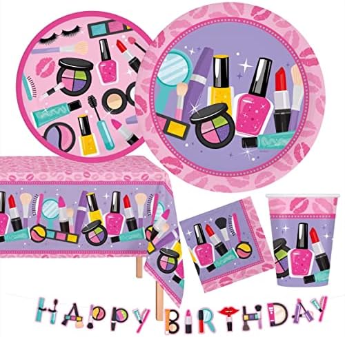 Služi 18 Kompletni spa centar za rođendan uključuju ploče salvete natpis na poklopcu banner idealan za borty rođendan za rođendan