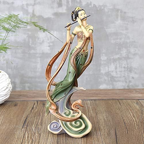 Statue skulpture Figurine Stative, kreativna kineska smola Fluu flauta Bog anđeoske znakove figurice ukras kolekcionarskih, kućni