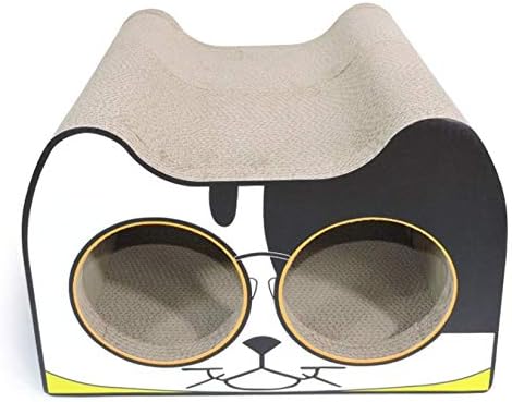 RUIXFLR valoviti papir za mačke od ogrebotina kartonski ležaj za mačke jastučići za grebanje kuća interaktivna igračka, zelena