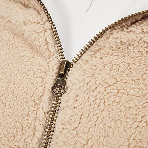Prdecexlu dugih rukava odjeća za žene s kapuljačom zimski osnovni komforni kaput čvrsta jakna od runa Comfy zipfront