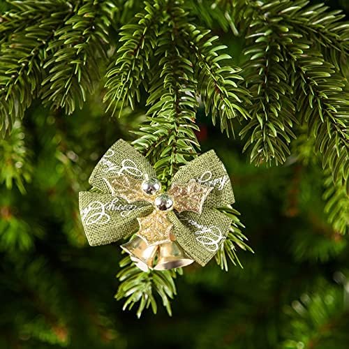 Visoki stakleni ukrasi božićno drvce leptir kravata sa ukrasom željeznog zvona Božić mini s zvonom