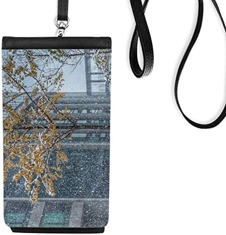 Snowcene City Fotografija Telefon novčanik torbica pametni telefon viseći umjetnička koža crna