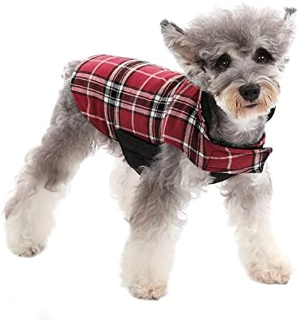 Migohi Jakne za pse za zimski proverski reverzibilni kaput za hladno vrijeme Britanski stil plašten topli pas prsluk za male srednje