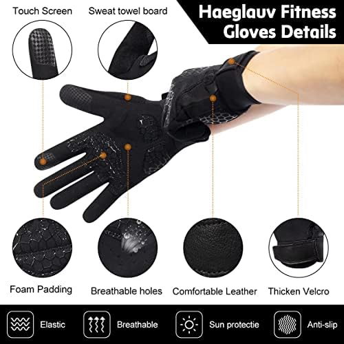 Haeglauv rukavice za treniranje punih prstiju za muškarce i žene, rukavice za teretanu sa odličnim prianjanjem,podstavljena zaštita