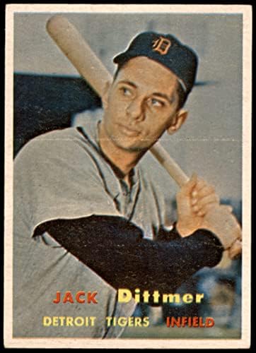 1957. TOPPS 282 Jack Dittmer Detroit Tigers VG / ex + tigrovi