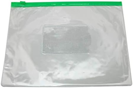Fenggtonqii 9 X 7 Clear Vinyl A5 file Folders torba za držač sa zelenim patentnim zatvaračem u boji od 6