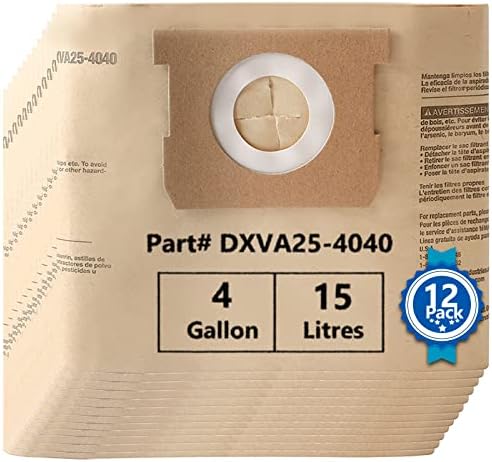 Chowww DXVA25-4040 4 GALON SHOP VACS Kompatibilne sa DXV04T 4 galonom mokri suhi vakuum, 6 paketa