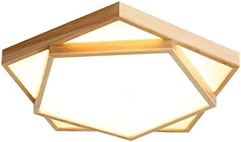 Svjetiljke Nordic Stropna svjetiljka od punog drveta Japansko stil Jednostavna LED geometrijska stropa Light spavaća soba Dnevna soba