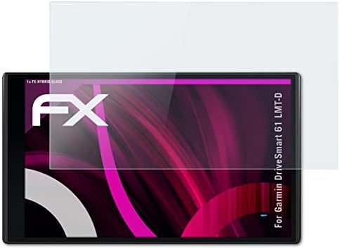 atFoliX zaštitni Film od plastičnog stakla kompatibilan sa Garmin DriveSmart 61 LMT - d zaštitnikom stakla, 9h Hybrid-Glass FX staklenom zaštitom od plastike