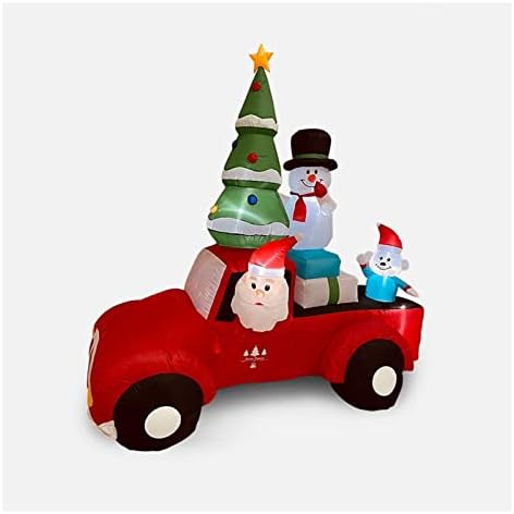 Pifude otac božićni automobil otac Božić 2,1m svjetlo na napuhavanje popločanog patiranja za odmor za odmor božićnjak na napuhavanje