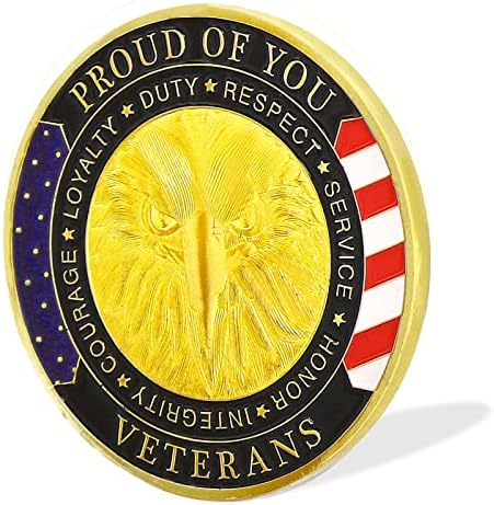 Hvala vam na vašem servisnom izazovu kovanog vojnog veterana patriotskog zahvalnosti poklon-zlato