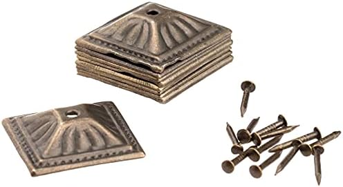 Stjecanje 10pcs 21x21mm antički brončani željezni presvlaka za nokte kutija za nokte kauč na razvlačenje ukrasnog nameštaju pushpin