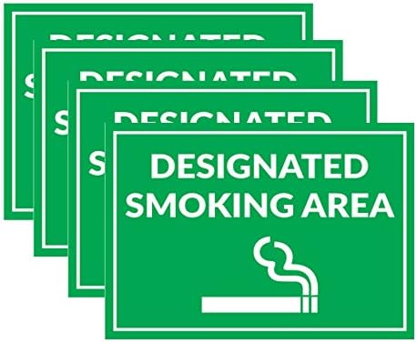Znakovi pušenja - 4 pakovanje - izrađeno od PVC-a - savršeno za uredsku upotrebu, poslovne prostore i mjesta za kafu - bistri, čitljiv tekst - jednostavan za instaliranje