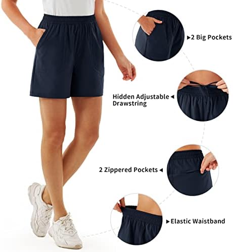 Urbest ženske šorc pješačke kratke hlače Brze suho lagane golf atletičke hlače sa džepovima za putovanja, hodanje