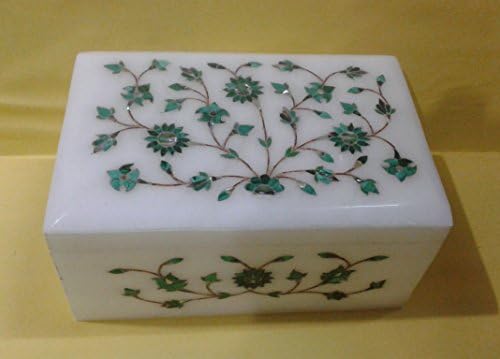 CRAFTLOOK Antikni kineski bijeli mramorni rezbarenje u originalnoj kutiji 6x4x3 inča