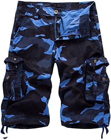 Maiyifu-GJ Muškarci opušteni Fit Camo Cargo Shorts Camouflage Multi džepovi na otvorenom kratke hlače Lagana labava vojna kratka