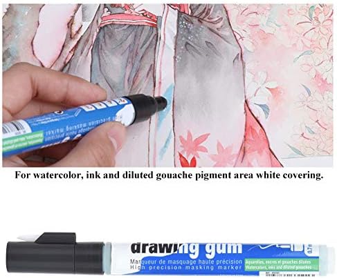 Uxsiya Masking Fluid olovka za tekućinu, posebna punjiva glava bijela pokrivača za pranje crteža za akvarel