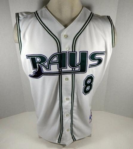2001 Tampa Bay Devil Rays Mike Difelice 8 Izdana bijela prsluk dres DP07052 - Igra Polovni MLB dresovi