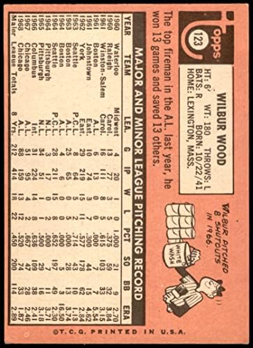 1969 TOPPS 123 Wilbur Wood Chicago White Sox Ex White Sox