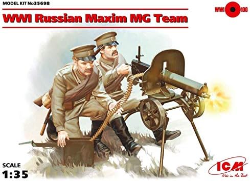 ICM 1/35 skala Prvi svjetski rat ruski Maxim MG Team 2 smokve - komplet za izgradnju plastičnog modela 35698