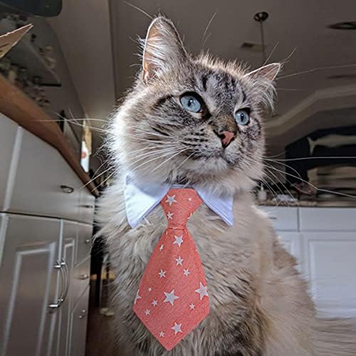 MllkCao Slatka štenad mač kravata, podesivi mačji kravat za kućne ljubimce pogodan za srednje veličine kućnog ljubimca Tuxedo kostim