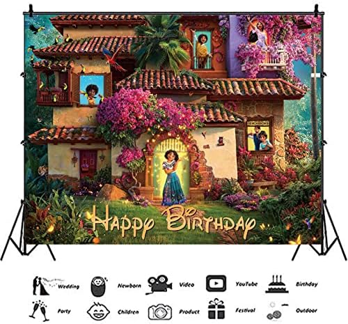 Dyth Magic Cartoon photography backdrops Happy Birthday Photo Background For Princess Birthday Party Banner Cake Table 5x3ft