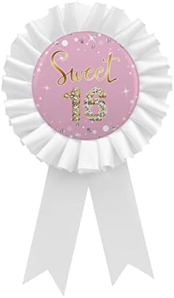 WOWOPA Sweet 16 limanski znački pin, 16. rođendan Bijeli corzing, slatki šesnaest dodjeljenih ukrasa za zabave - bijeli 1pcs