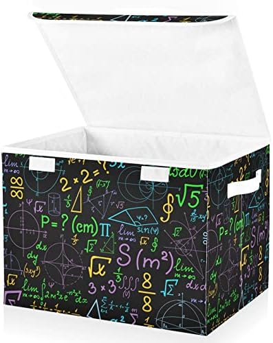 INNEWGOGO matematički šareni poklopac ploče sa poklopcima za organiziranje uvlačiva za skladištenje kockica s ručkama Oxford tkanine