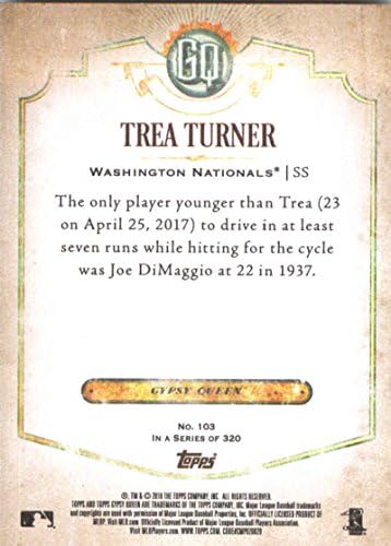 2018 gornje od gornjeg kraljevske kraljevine 103 Thea Turner Washington Nacional Baseball Card - Gotbasebalcards