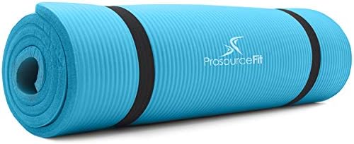 ProsourceFit Extra Thick Yoga Pilates podloga za vježbe, podstavljena podloga za vježbu za dom, prostirka za jogu bez gutljaja za