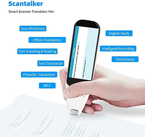 LYSLDH prijenosni čitač za skeniranje olovke za čitanje glasovnog jezika prevoditelj uređaja Touchscreen WiFi / Hotspot veza / Offline