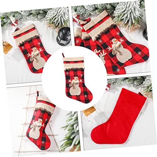 Nolitoy 1pc Božićne čarape Calcines de para niños Santa poklon torbe Burlap čarape Personalizirane čarape Prilagođene čarape Dječje