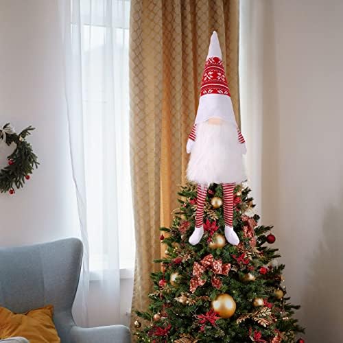 Lansru Gnome Božićno stakle, Gnome Božićni ukrasi Santa Gnomi ukrasi plišani božićni ukrasi Kuća za odmor Dekor