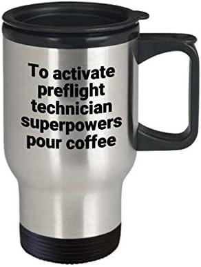 Probran tehničar za putovanja - smiješna sarkastična nehrđajućeg čelika Novelty SuperPower Coffer Tumbler poklon ideja