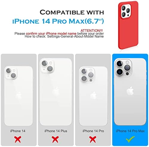 iPhone 14 pro max silikonska futrola crvena, tečna silikonska futrola, zaštitni poklopac cijelog tijela, otporan na udarce, tanka