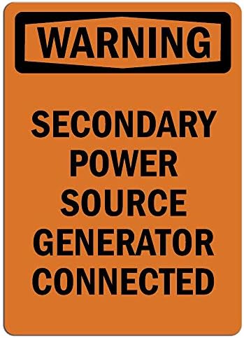 Znak upozorenja - Sekundarni izvor električne energije Povezana naljepnica naljepnica naljepnica Naljepnica za naljepnicu na malo staje za bilo koju površinu 8