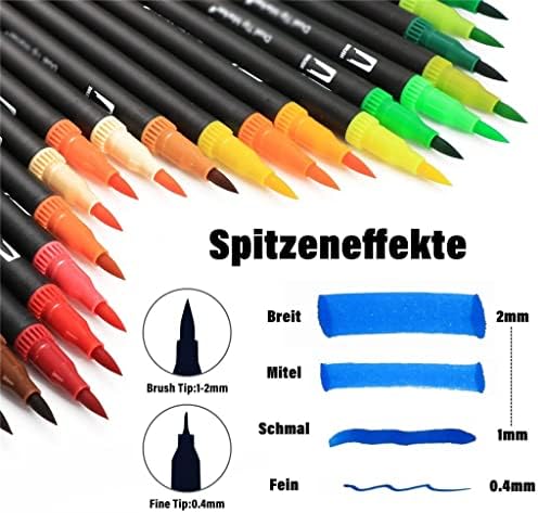 CEHSG 24/60 boja akvarel Art Markers Set Pen četkica Dual Tip Fineliner crtanje slikarskog dopisnica za bojanje MANG