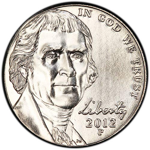 2012 P & D B & D BU JEFFERSON Nickel Nickel Izbor Necirkulirani američki set kovanica