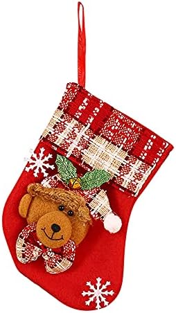 Xios 2022 Božićne čarape poklon torbi privjesci Dječje bombone torbe crtane čarape poklon vrećice ukrasne kuke za ornament za vješanje